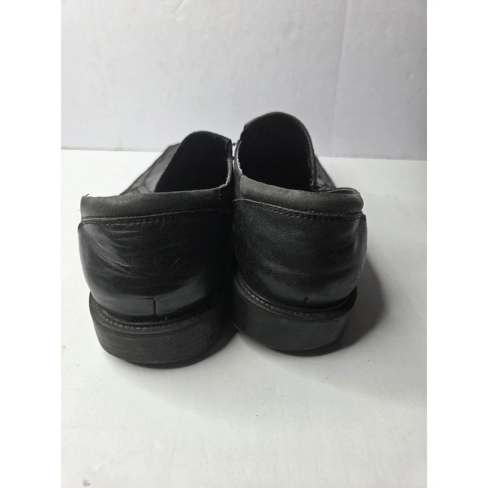 Dockers Mens Black Leather Slip On Square‎ Toe Dress Loafers 090-3184 Size 9M
